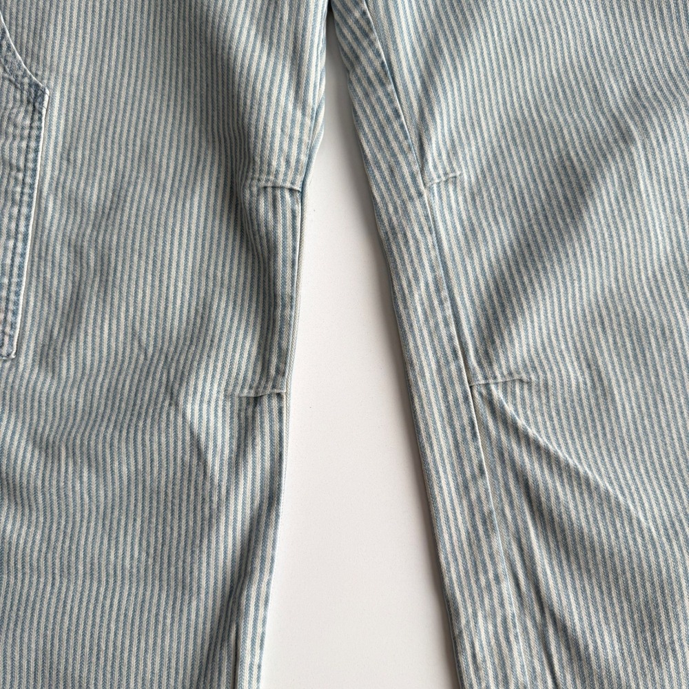 Pilcro‎ Anthropologie High Rise Railroad Stripe Wide Leg Carpenter Jeans sz 30 - Picture 4 of 9